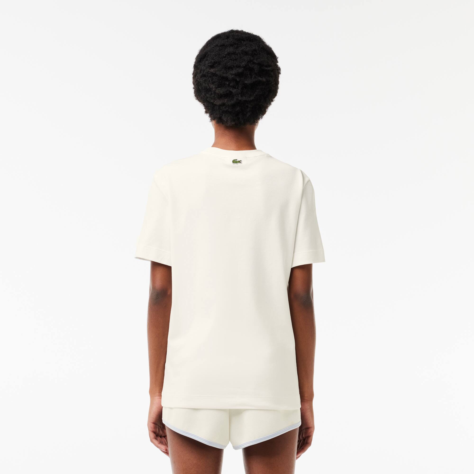 T-shirt regular fit avec imprimé signature T-Shirts - Blanc - Lacoste - Femme