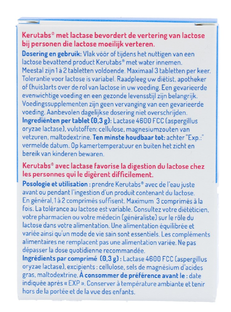 Kerutabs Lactase Enzym 4600 FCC Tabletten 100TB