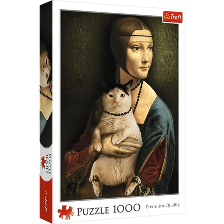 Trefl Puzzle Lady with a Cat, 1000 Teile