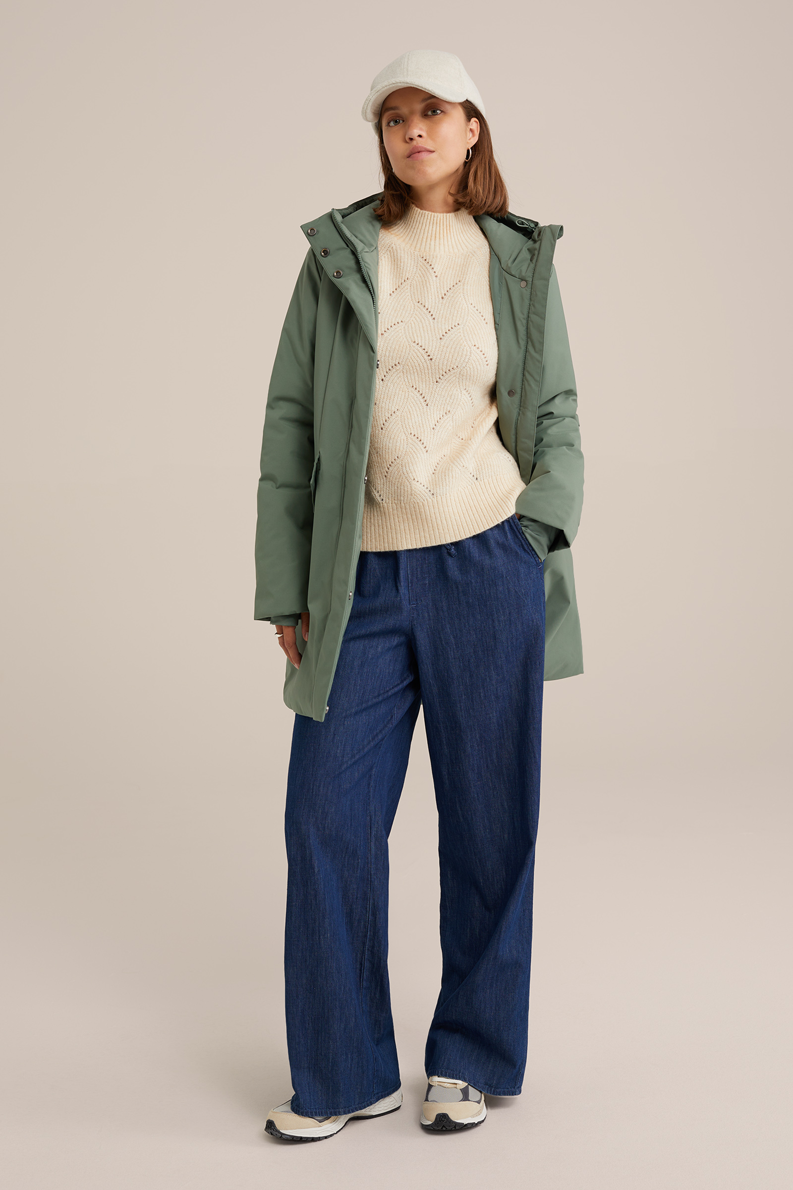 gewatteerde parka WE Fashion Lichtgroen