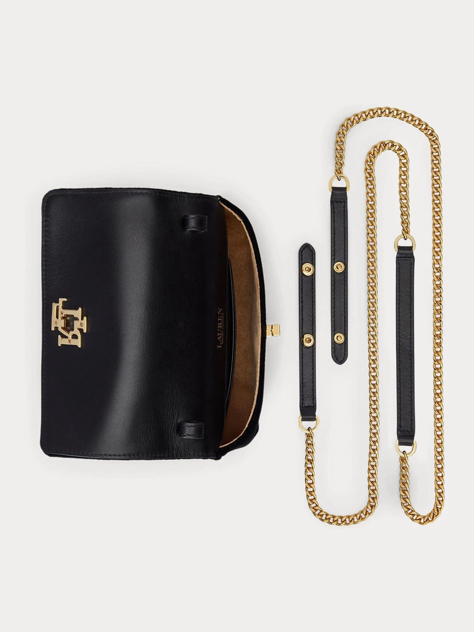 Lauren Ralph Lauren Turn-Lock Tech Case Velvet Cross-Body Bag