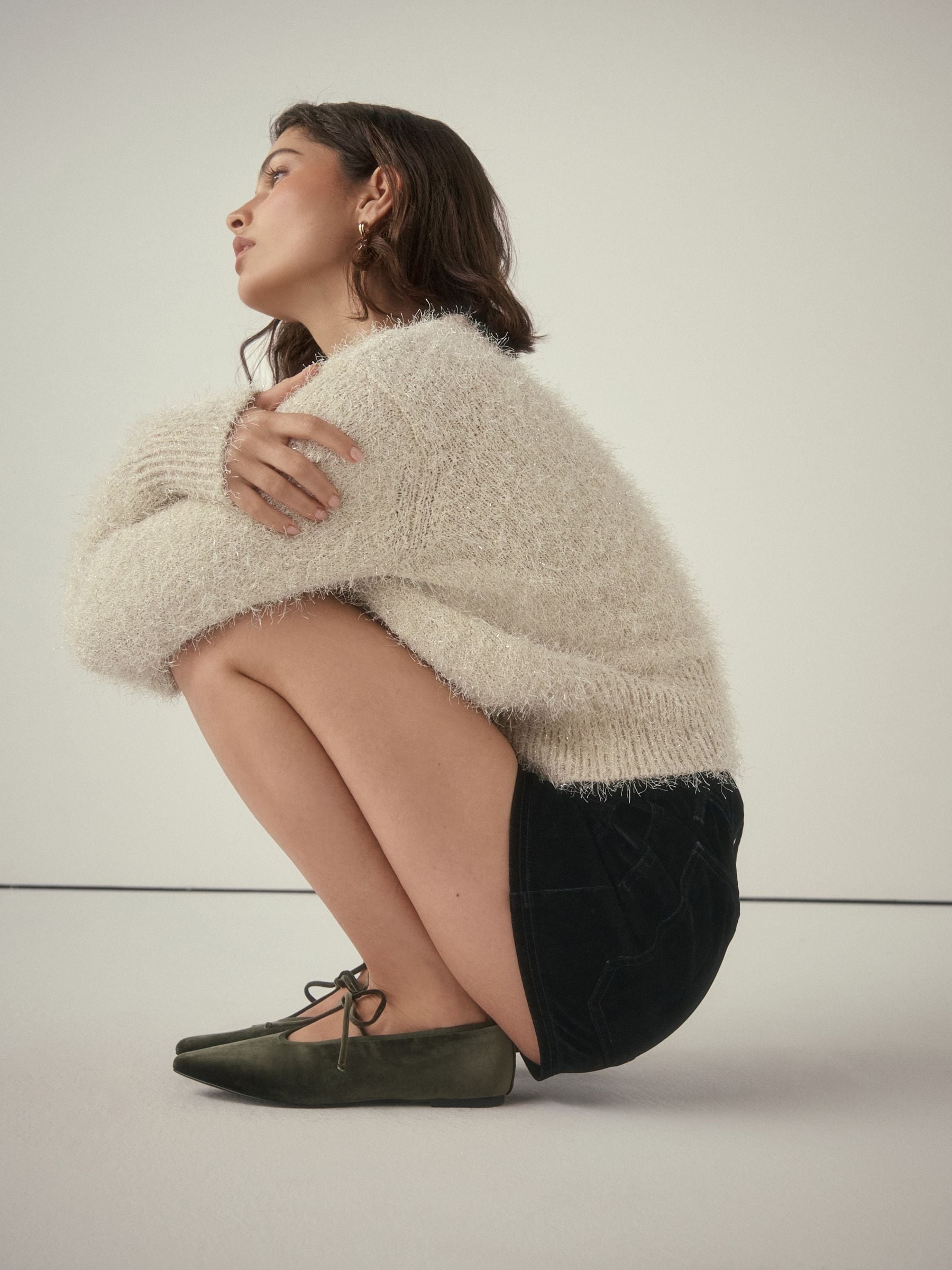 Smaragdgroen - Forever Comfort® Velvet Tie Mary Jane Shoes