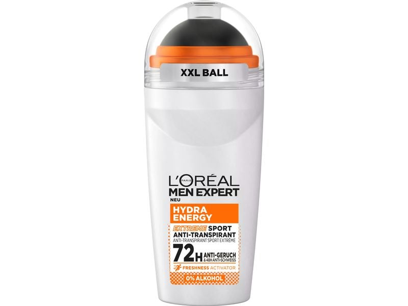 L'Oréal Men Expert Deo Roll-on Hydra Energy Extreme Sport 5 Deo sorgt für 72 h Anti-Geruch und 48 h Anti-Schweiss-Wirkung