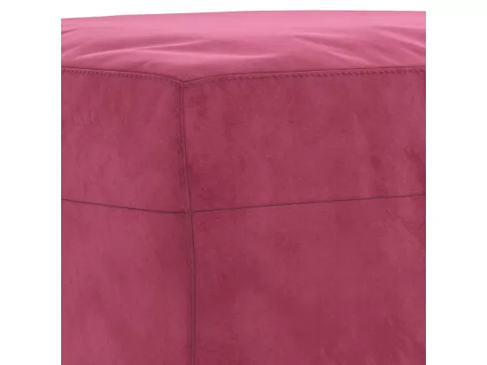 Ensemble de canapés 3 pcs rouge bordeaux velours