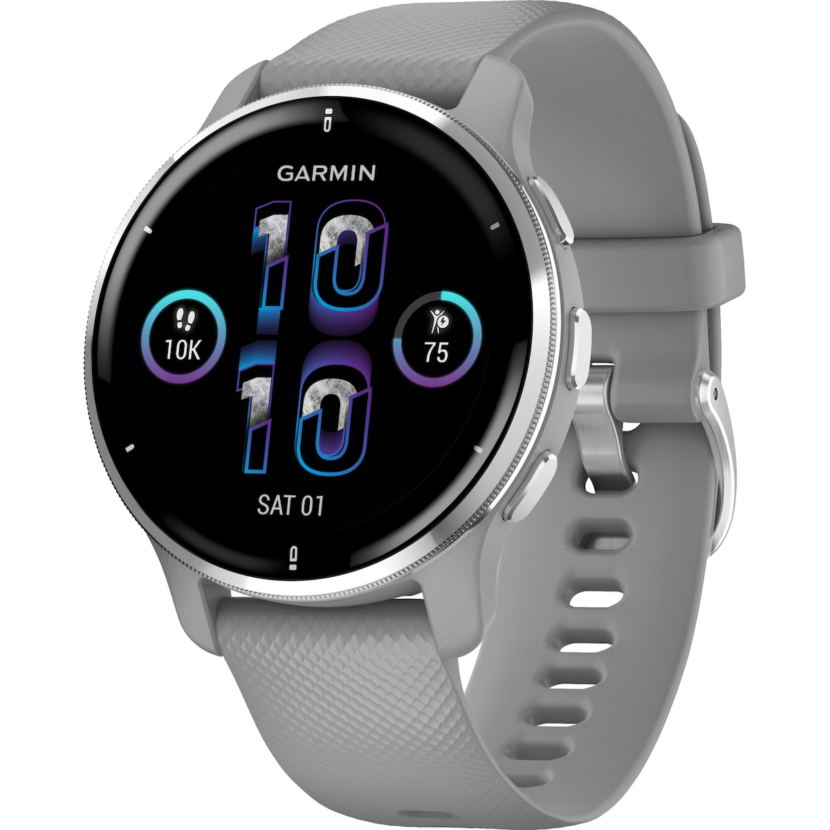 Garmin Venu 2 Plus AMOLED smartklokke (puddergrå)