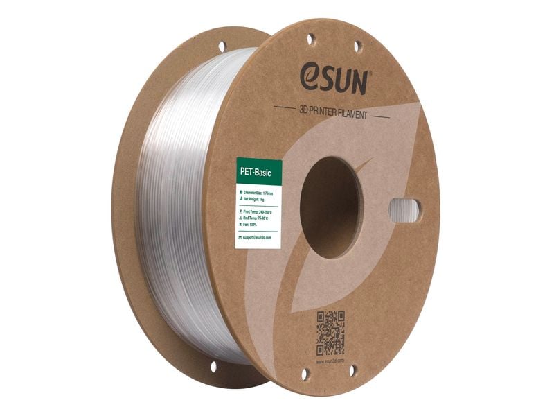 eSun Filament PET Basic Transparent 1.75 mm 1 kg PET Basic Filament