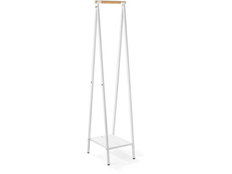 Brabantia Garderobenständer Compact Weiss Kleiderständer mit stabiler Bambusstange
