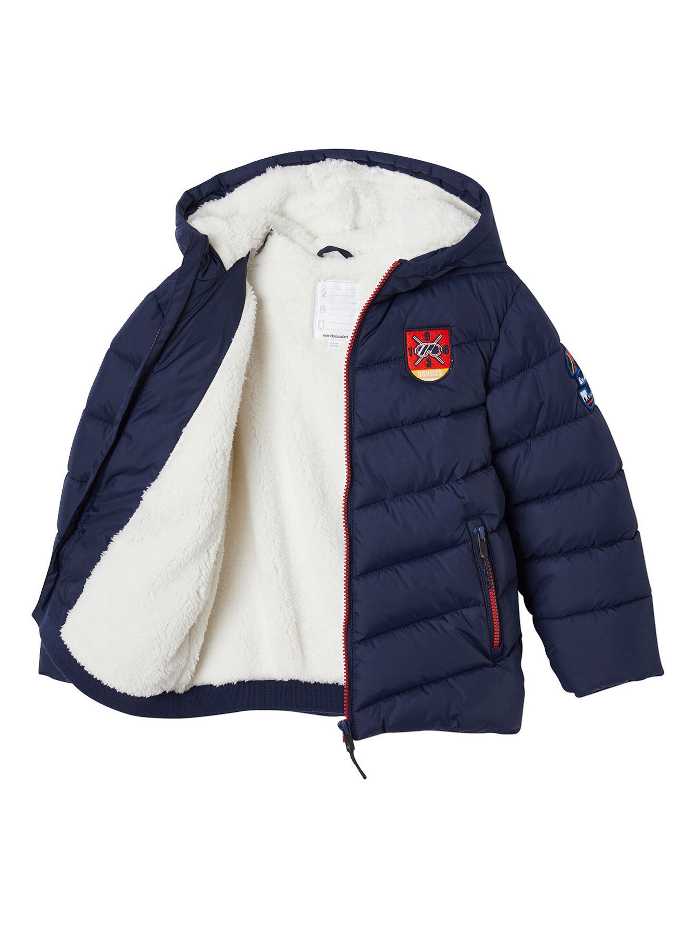 Vertbaudet Jungen Skijacke mit Fleecefutter und Recycling-Polyester marine