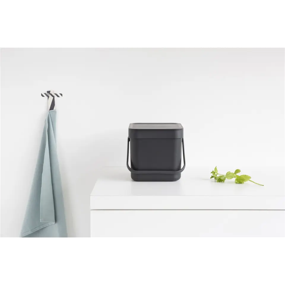 Brabantia Sort & Go Afvalemmer - 6L - Grijs