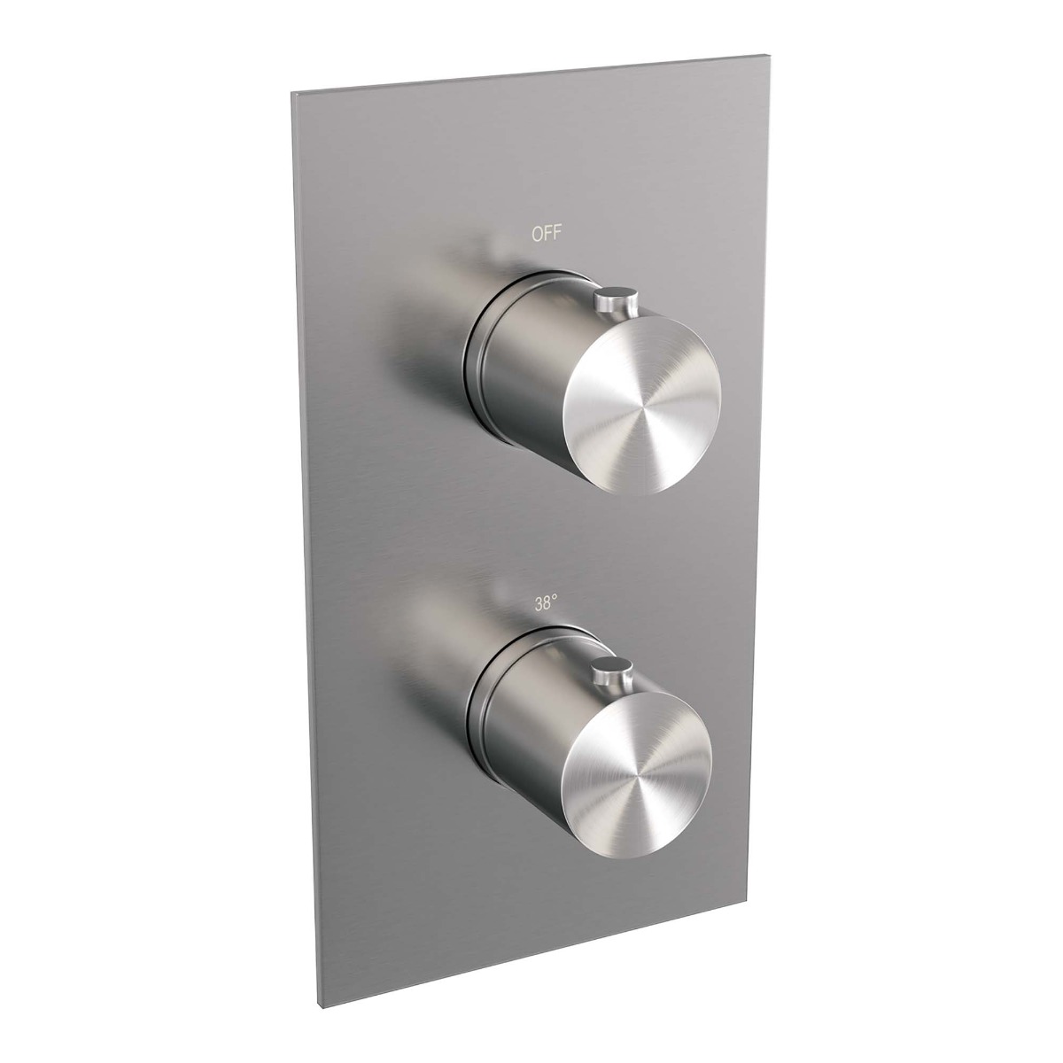 Brauer Brushed Edition thermostatisch douchepaneel calacatta gold met 20cm hoofddouche en staafhanddouche RVS geborsteld PVD