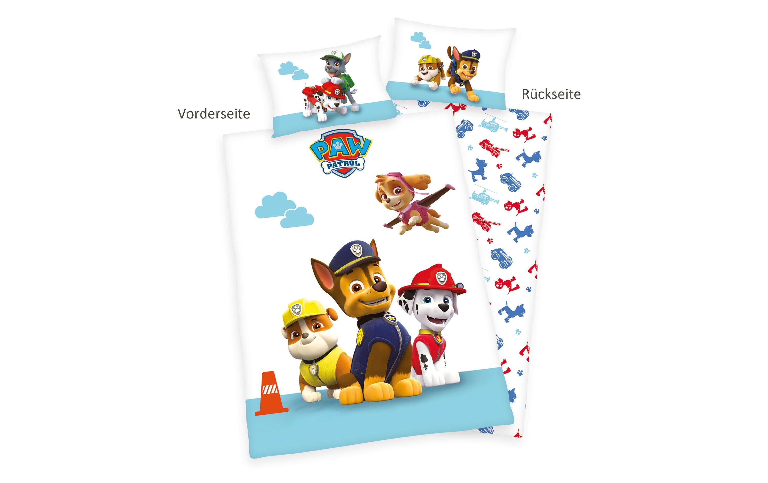 Kinderbettwäsche Paw Patrol 100 x 135 cm + 40 x 60 cmBettwäsche für Kinder