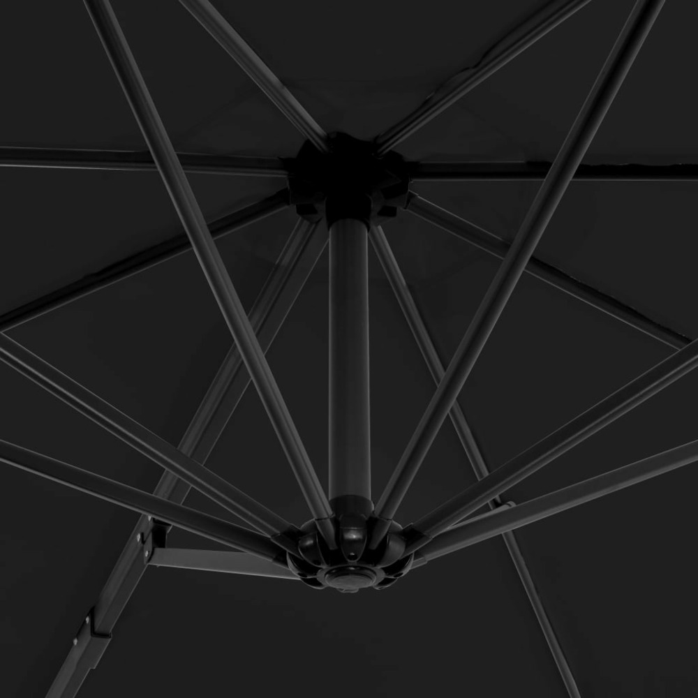Parasol mobilier de jardin avec base portable diamètre : 3 m anthracite