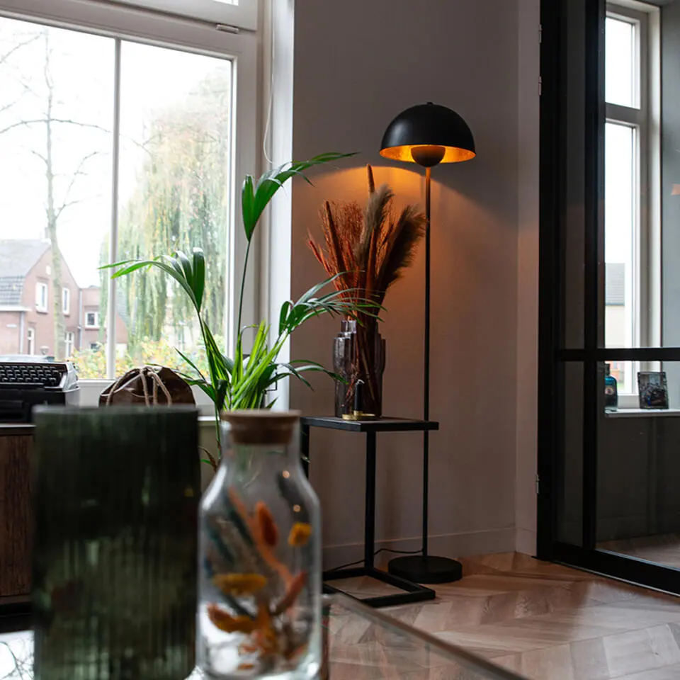 Qazqa vloerlampen magnax zwart e27