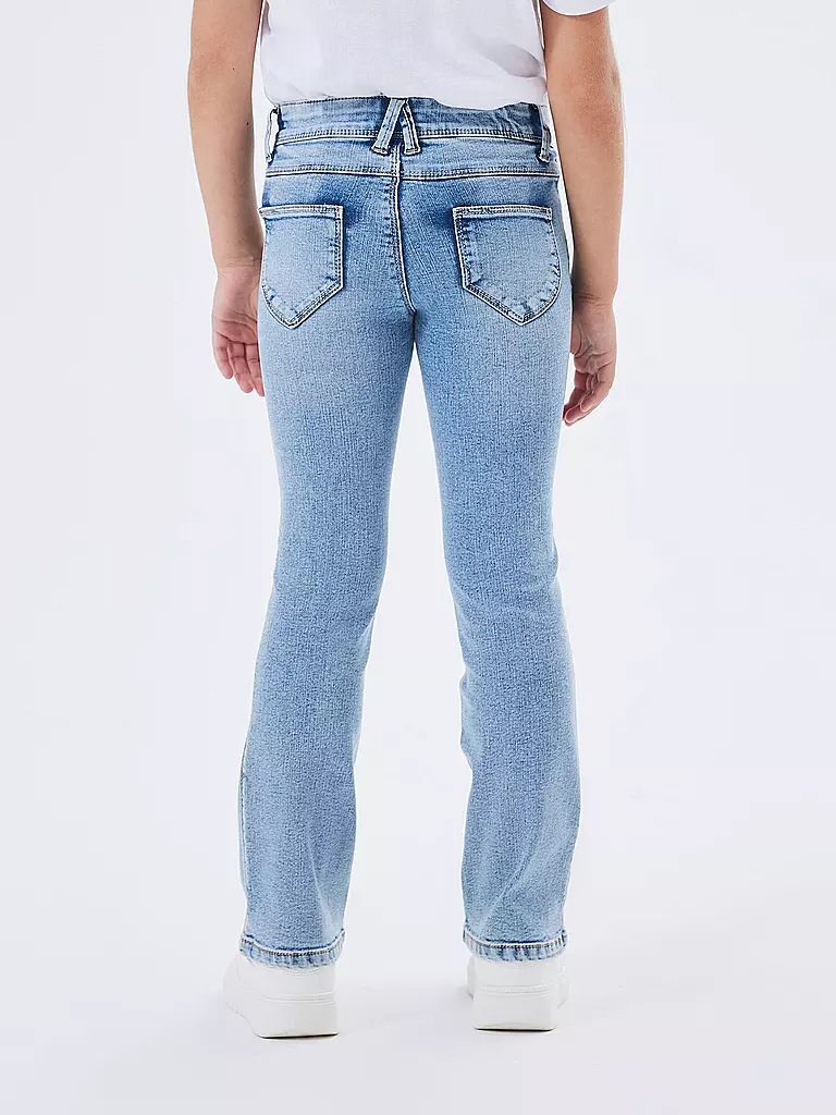 NAME IT Mädchen Jeans Boot Cut NKFPOLLY hellblau