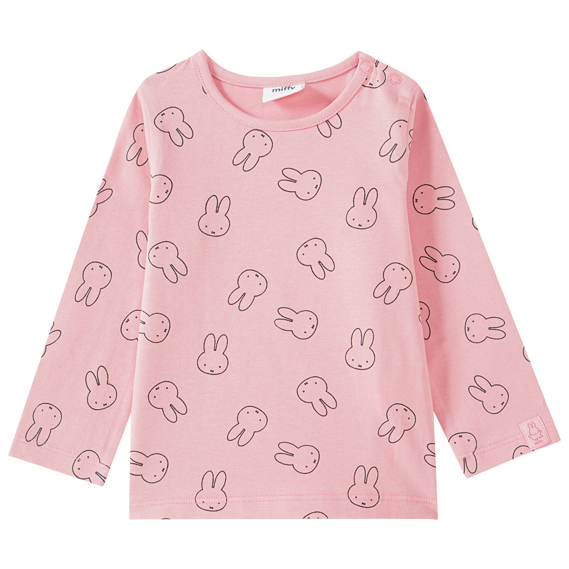 Topomini Miffy Kleid und Langarmshirt im Set dunkelgrau / rosa