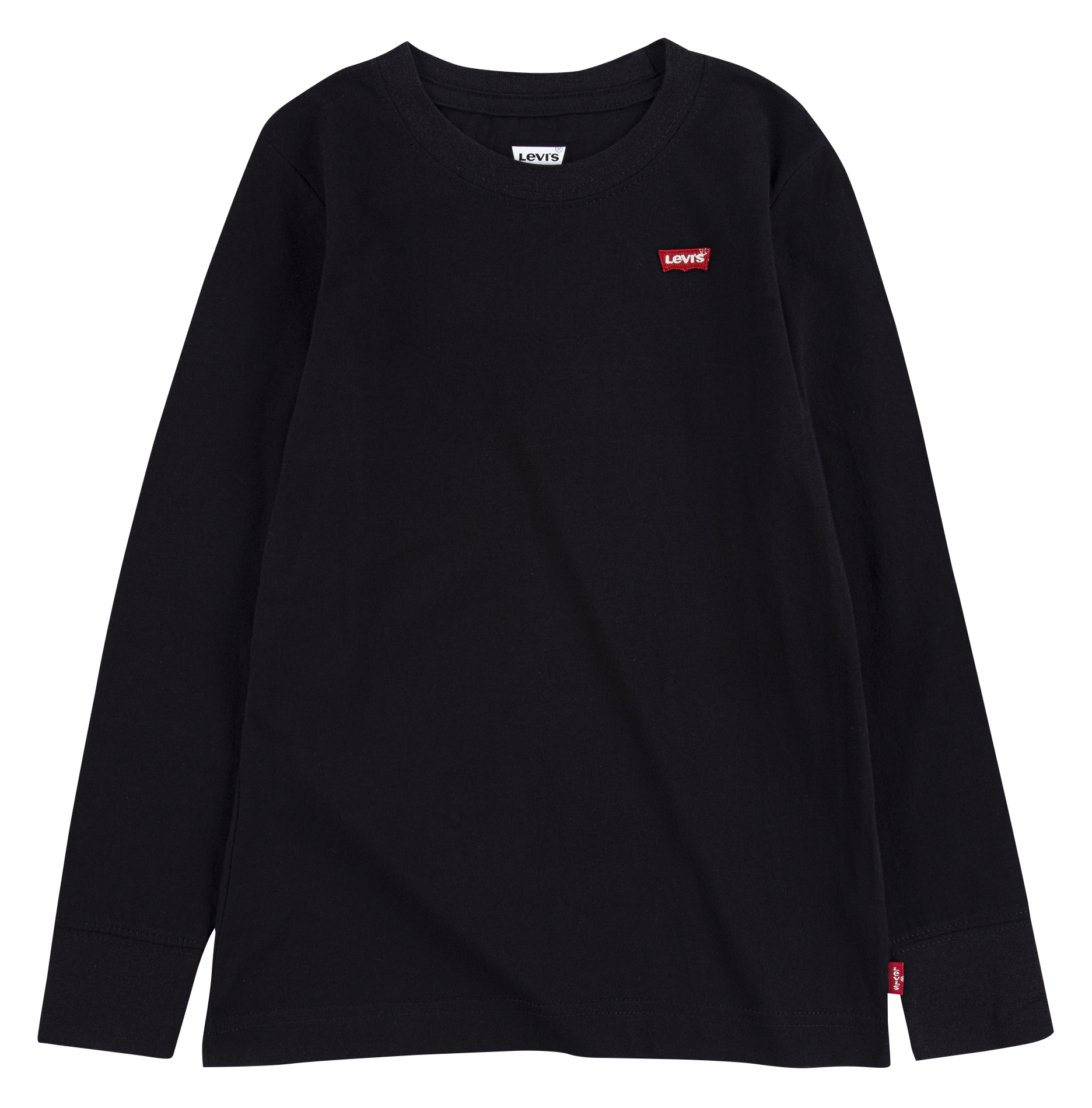 Tee-shirt col rond en coton mélangé | Noir