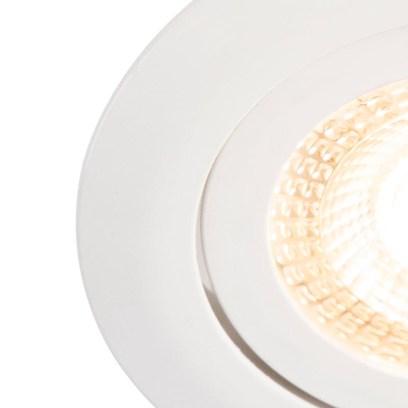 Set van 5 inbouwspots, wit, inclusief LED, 3-traps dimbaar - Mio