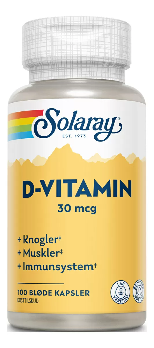 Solaray D-vitamin 30 µg - 100 kaps.
