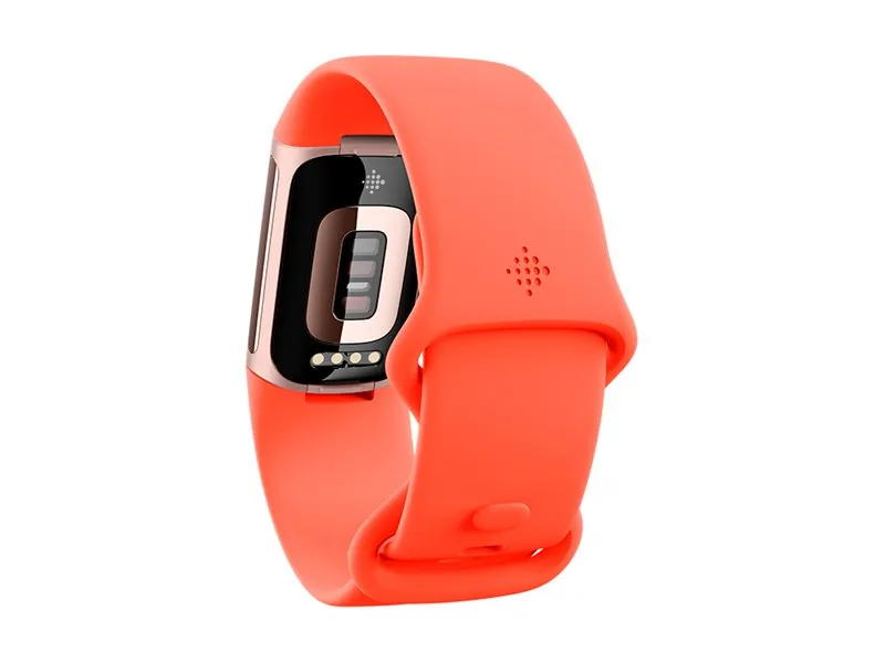 Fitbit Charge 6 - Champagne-guldaluminium - aktivitetssporer med uendelighedsbånd - silikone - koral - Bluetooth, NFC - 37.64 g