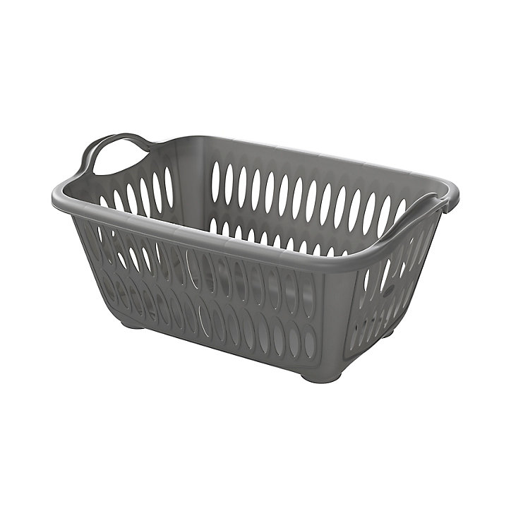 Panier à linge Glomma capacité 41,5 litres coloris graphite en polypropylène L.62,5 x l.44,5 x H.27,5 cm