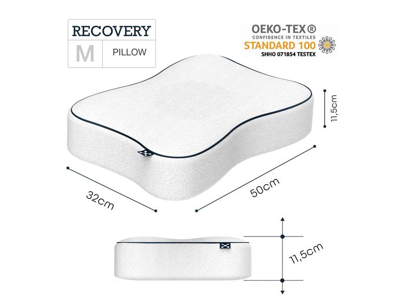Smartsleep Nackenkissen Recovery M 50 x 32 x 11.5 cm Ergonomisches Schlafkissen