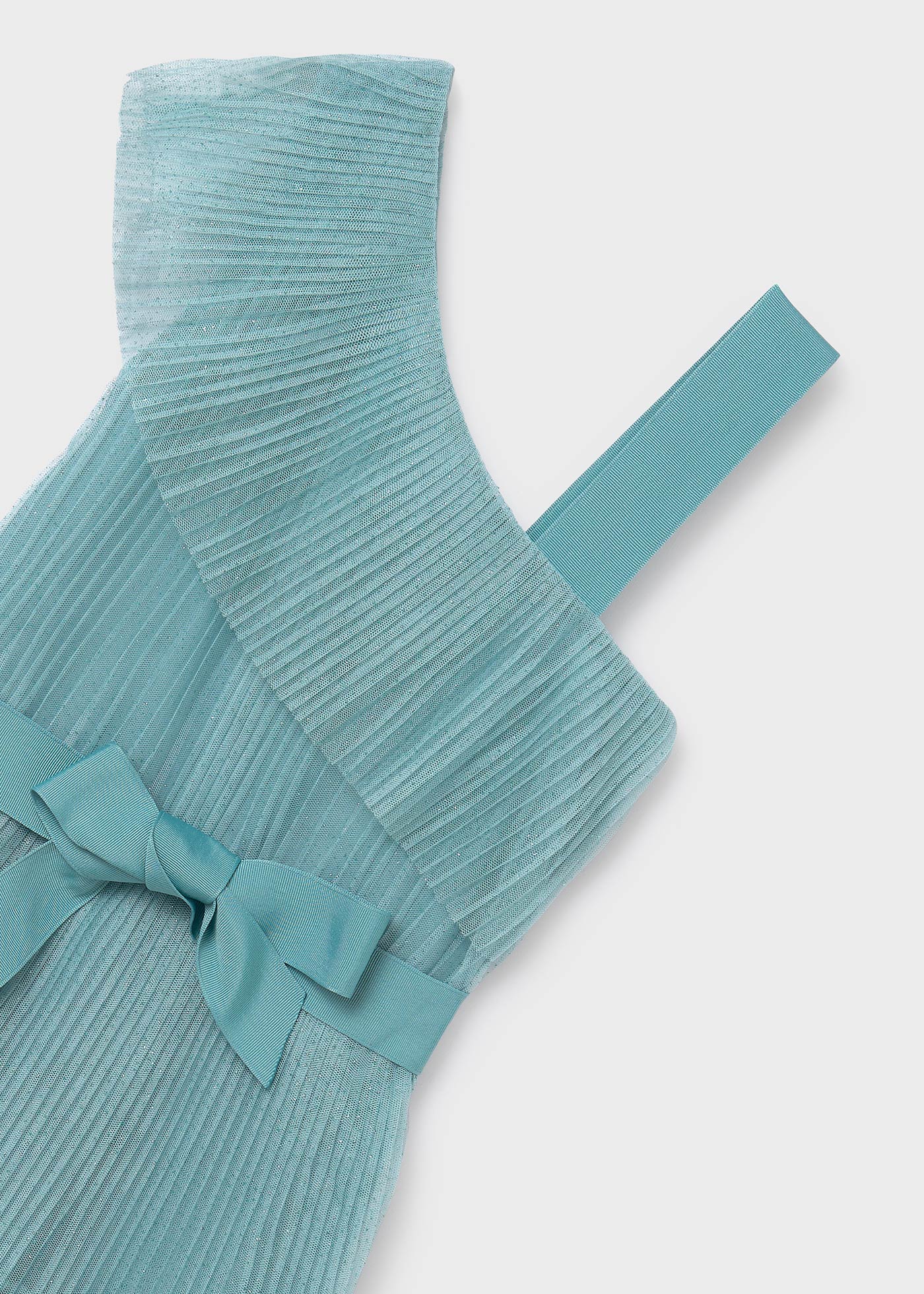 Vestido assimétrico plissado para meninas