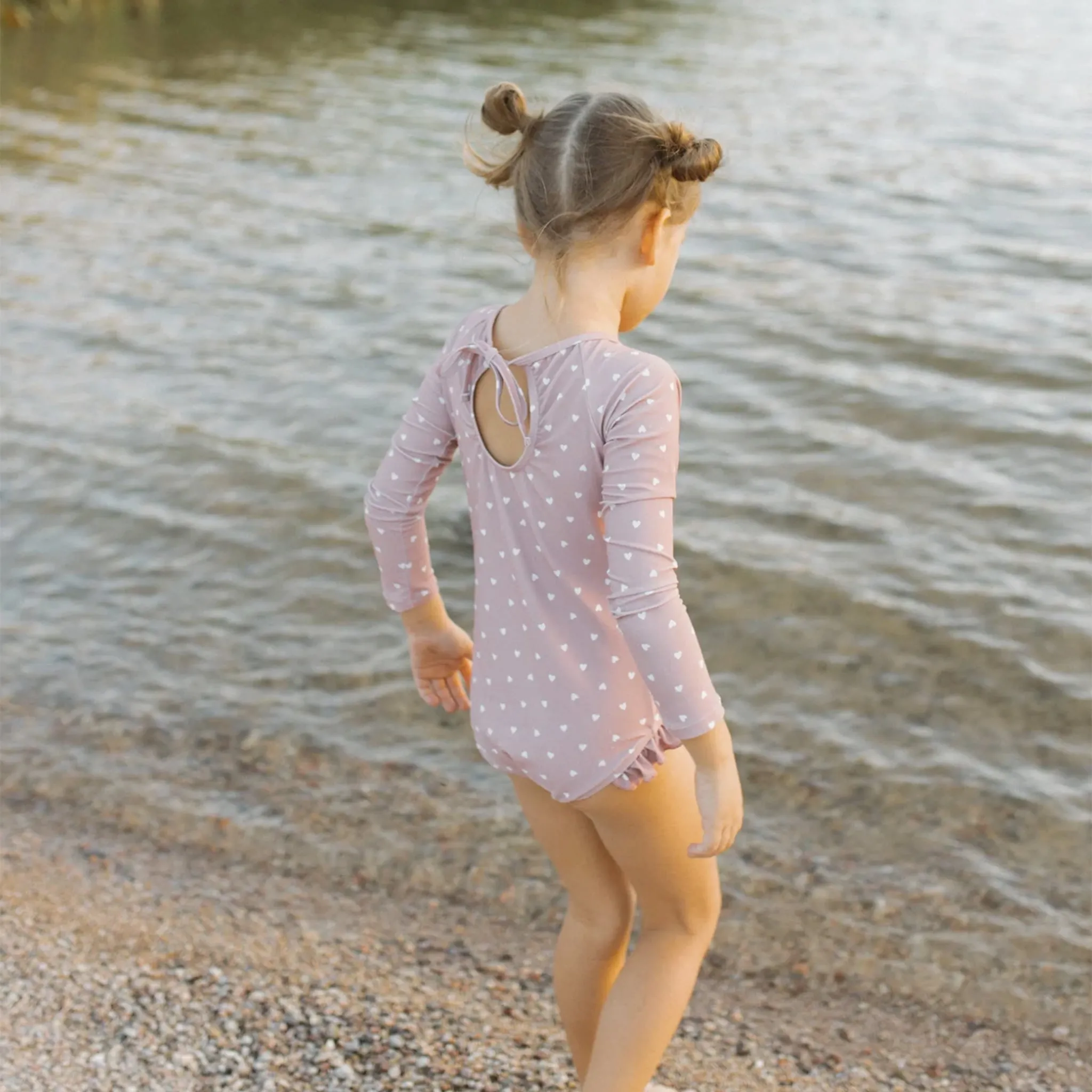 Current Tyed Maillot UV Volant Coeur 2-7ans