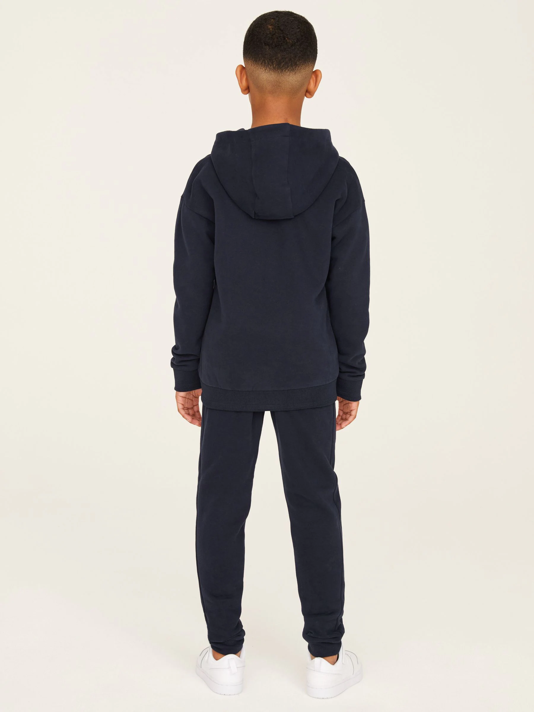 Marineblauw - Baker by Ted Baker set van 100% katoenen hoodie met doorlopende ritssluiting en joggingbroek