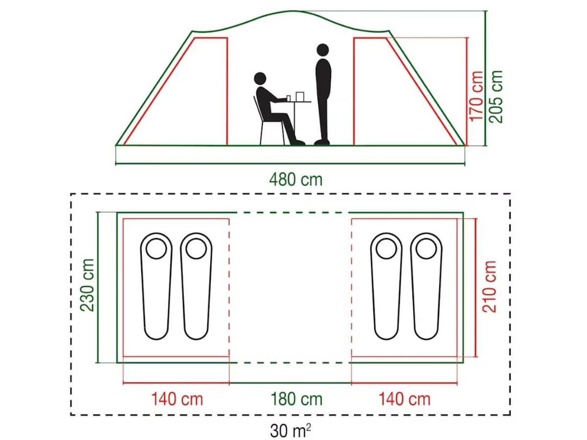 Coleman Spruce Falls 4 Vis-à-Vis tunneltent