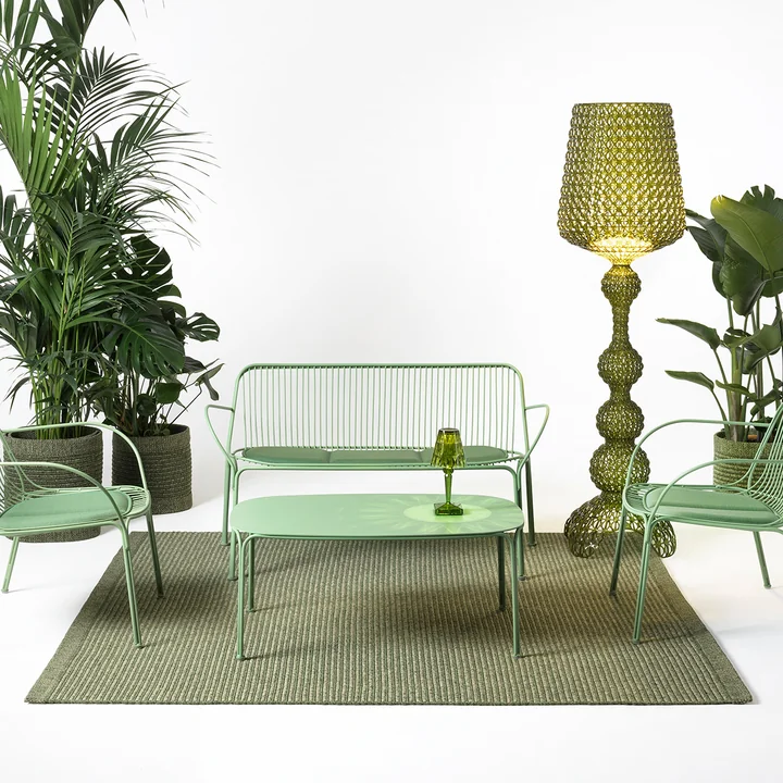 Kartell - Kleo Outdoor Teppich, 200 x 200 cm, grün