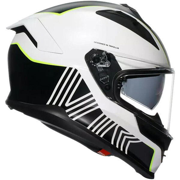 AGV - Casque K7 Super 46 Noir / Blanc / Jaune fluo