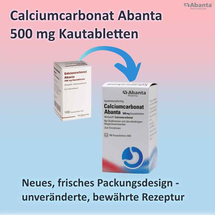 Calciumcarbonat Abanta 500 mg Kautabletten, 100 St