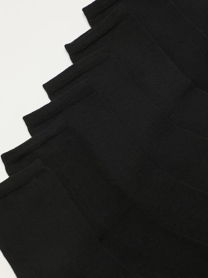 Pacote com 7 pares de meias compridas básicas - Pretas