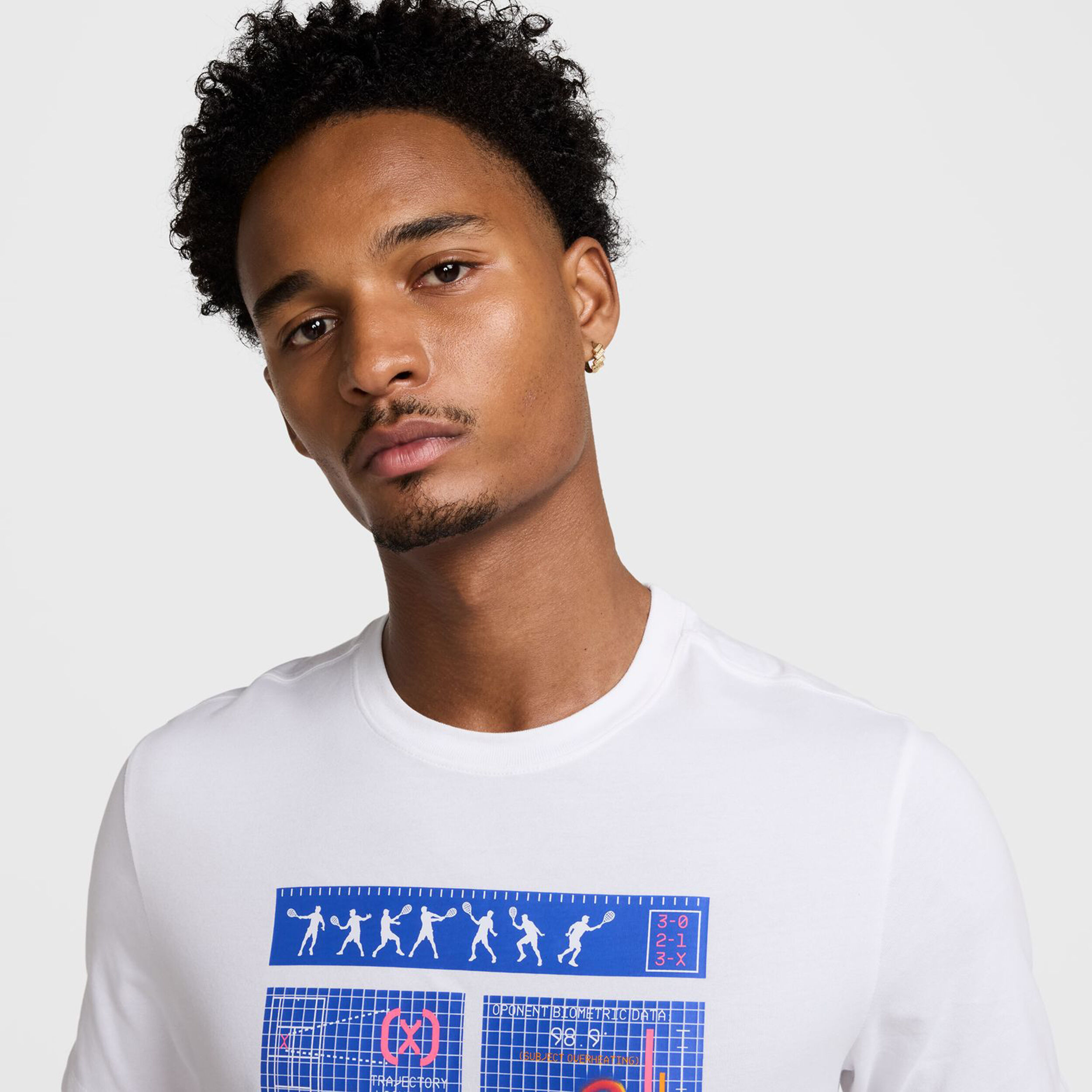 Nike Court Dri-Fit Tee Original Content T-shirt Hommes - Blanc
