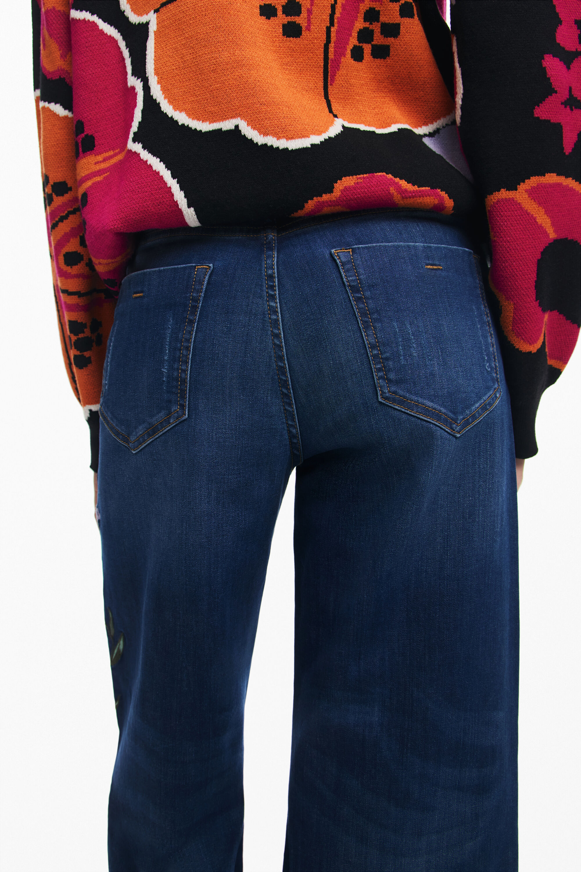 calça jeans culote
