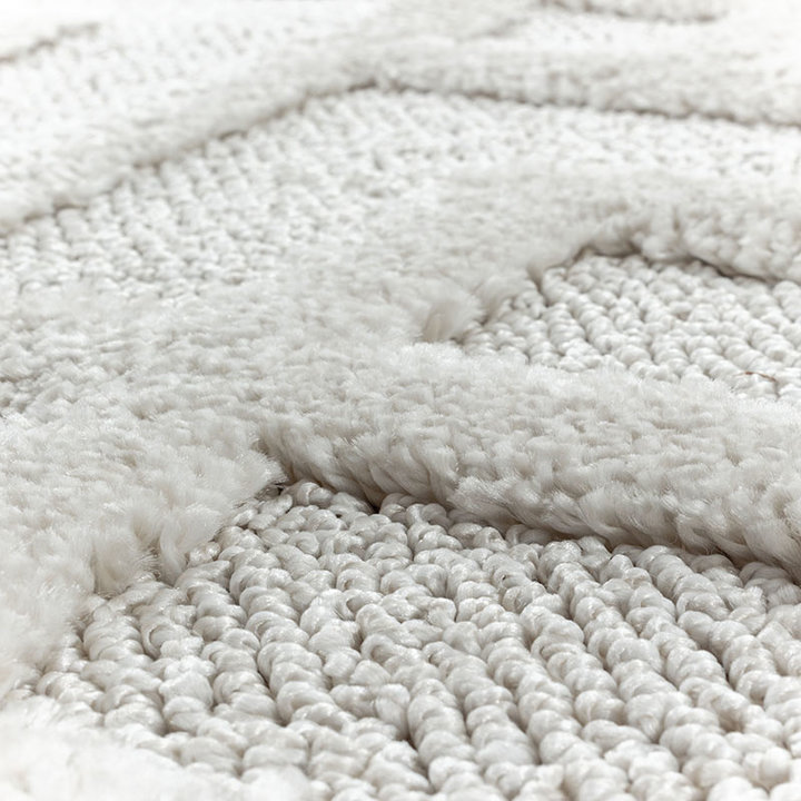 Scandinavisch vloerkleed - Pitea Pattern Creme | Comfortabel