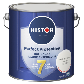 Histor Perfect Protection buitenlak hoogglans RAL 9010 gebroken wit 2,5 liter