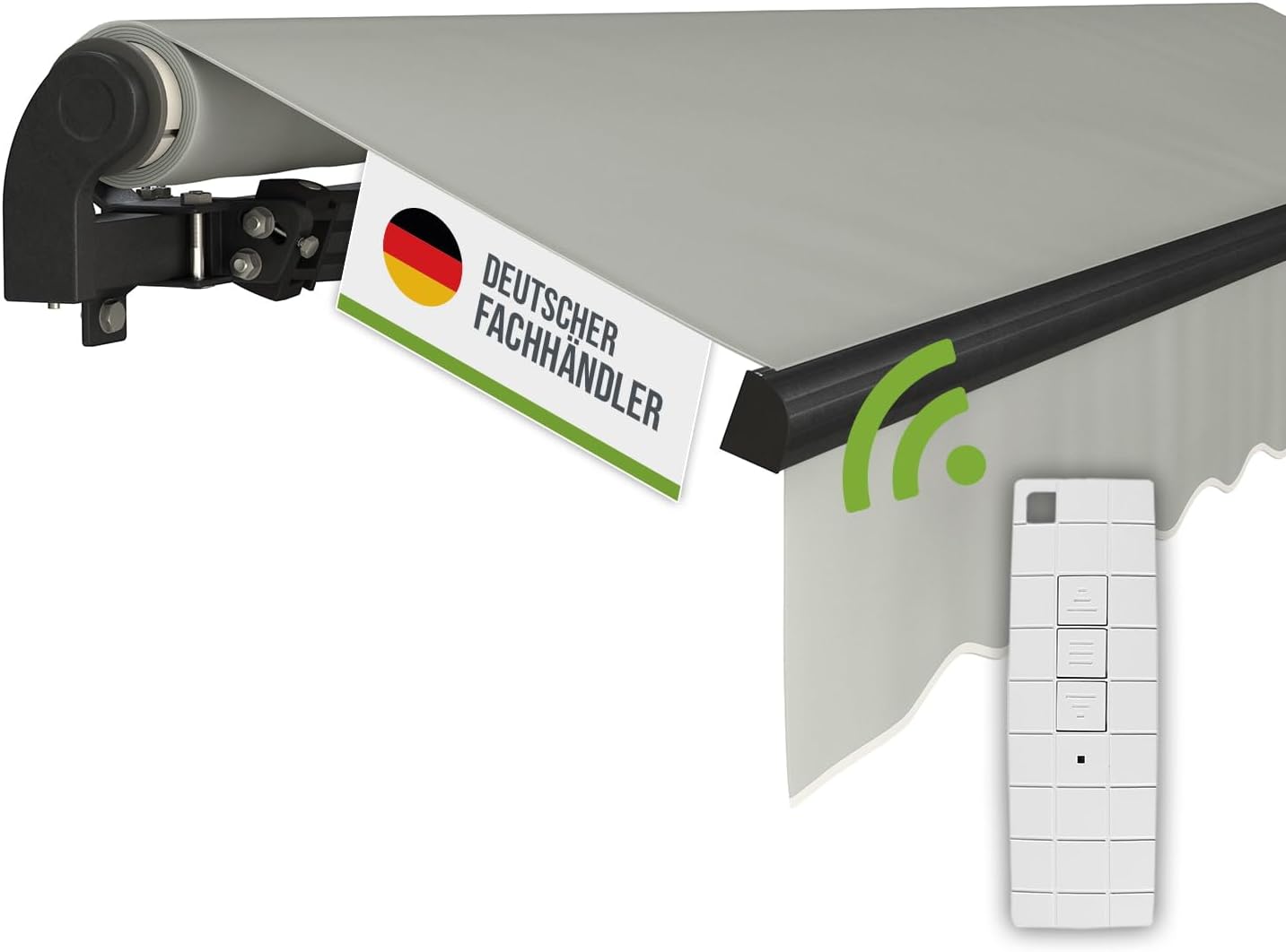 empasa Elektrische Gelenkarmmarkise 'Start Plus' Markise Sonnenmarkise Sonnenschutz, komplett vormontiert, Verschiedene Größen und Farben