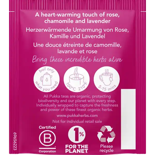 Bio-Kräutertee Love, mit Rose, Kamille und Lavendel