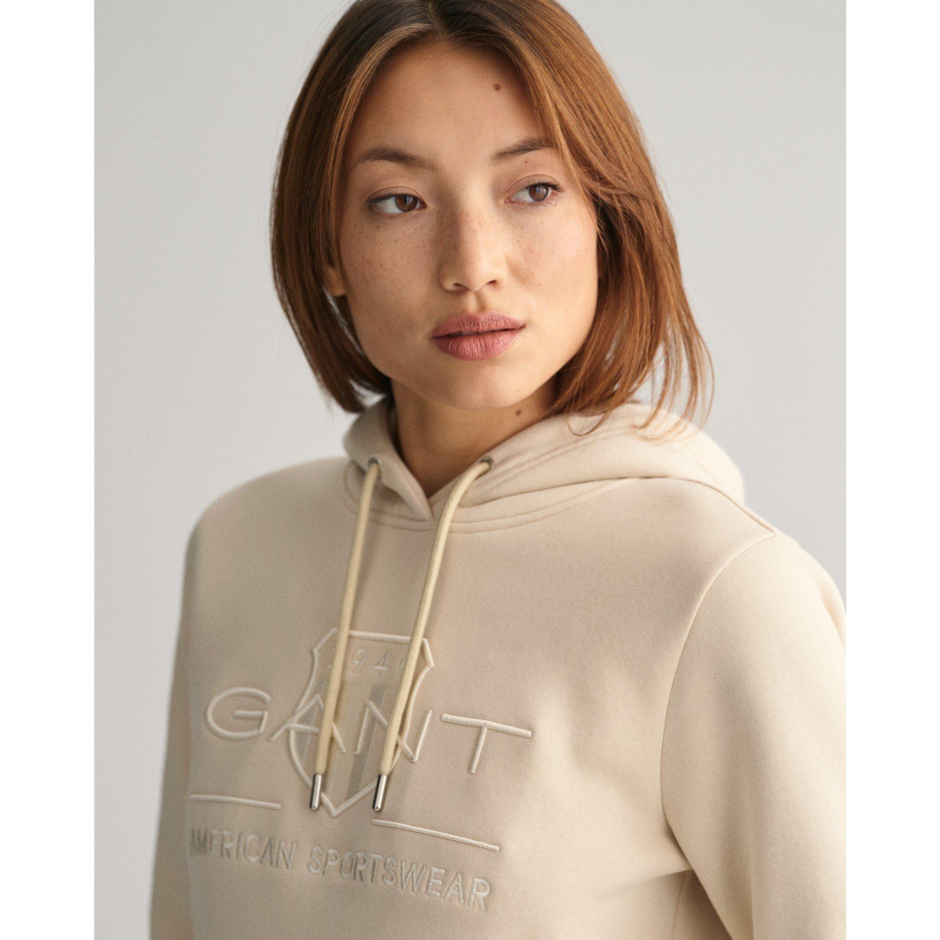 Gant Tonal Logo Archive Shield Hoodie