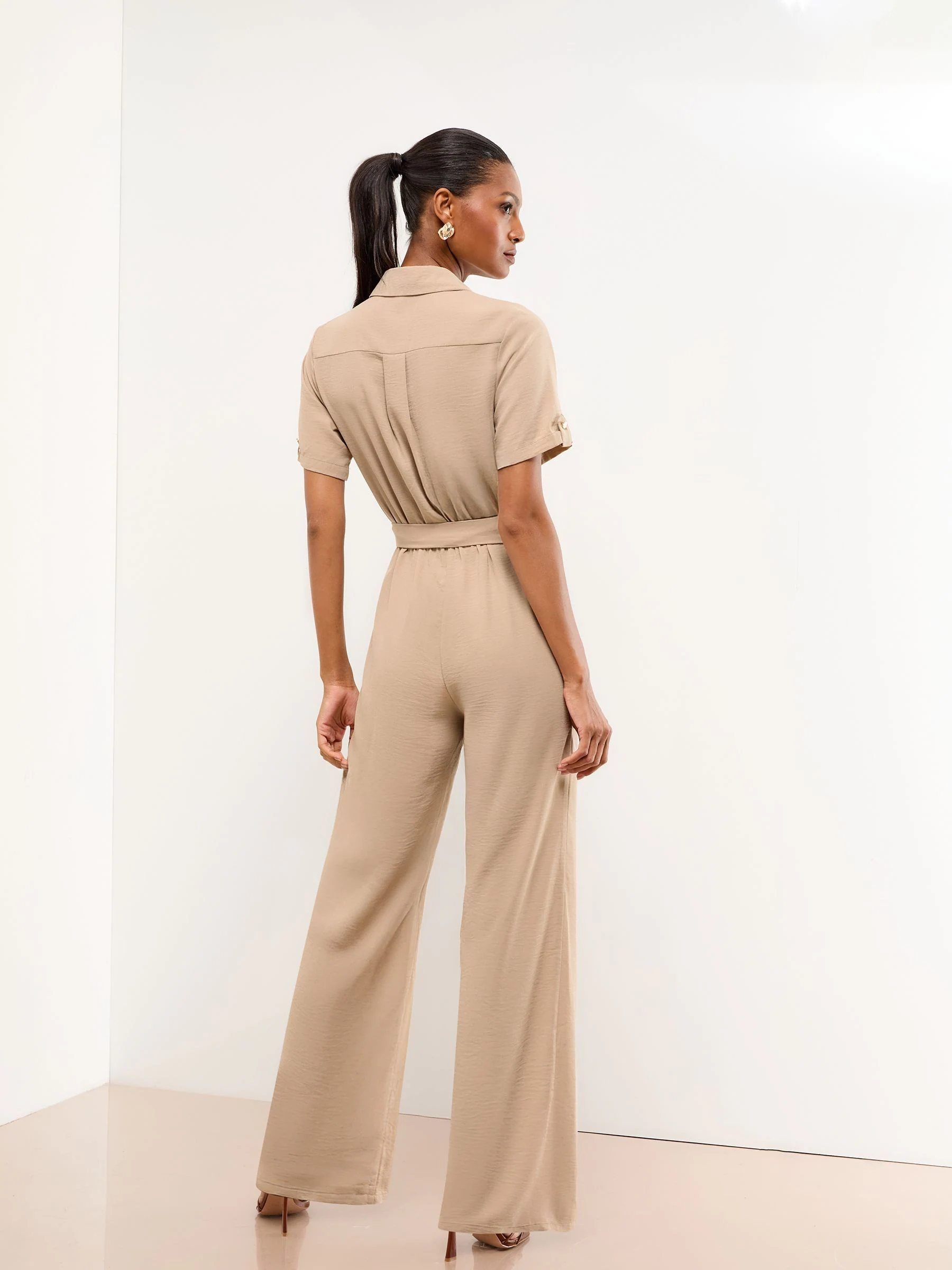 Neutraal - Lipsy Utility-jumpsuit met korte mouwen