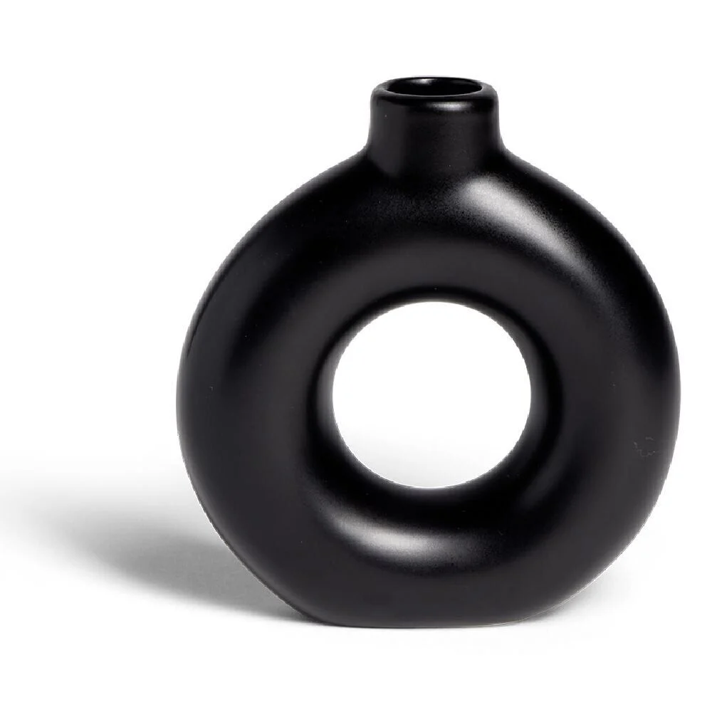 Vase céramique noir H15cm