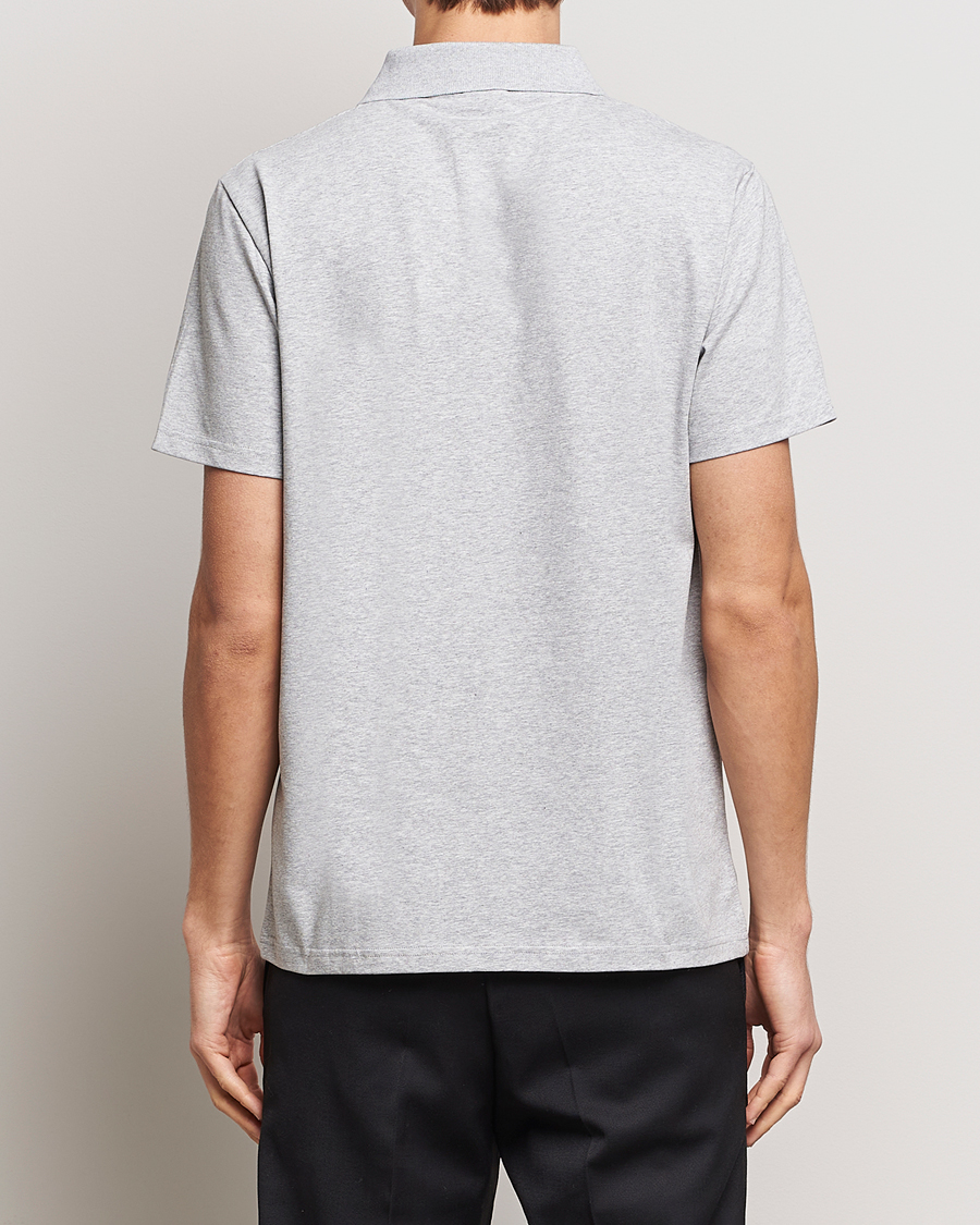 Filippa K Soft Lycra Polo Tee Light Grey Melange