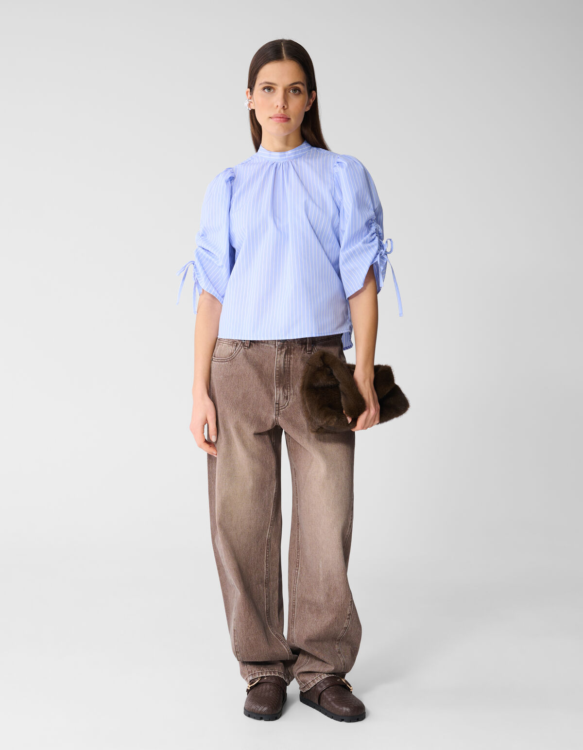 Pinstripe Blouse Blauw
