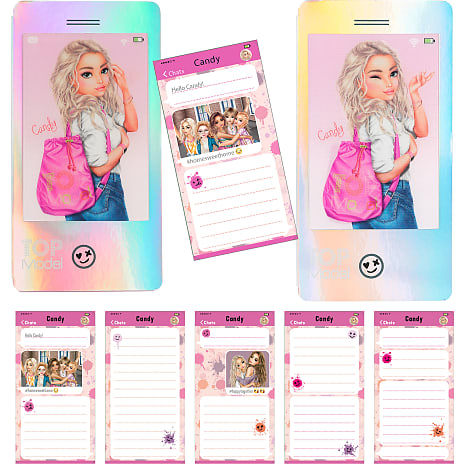 TOPModel notesbog - mobiltelefon – flere varianter - assorteret