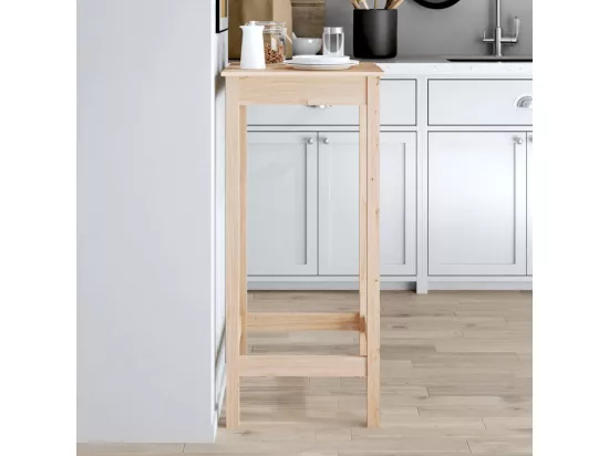 Table de bar 50x50x110 cm bois massif de pin