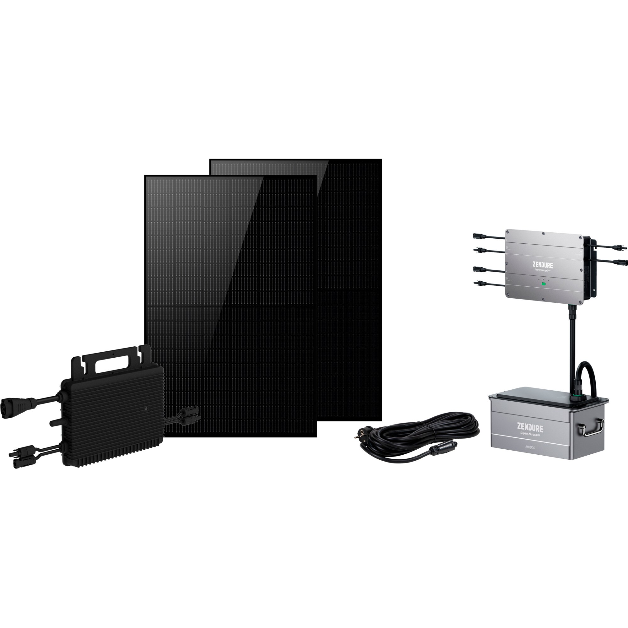 Alternate Balkonkraftwerk Balkonkraftwerk-Set BKW800/810_FULL BLACK 0% + Solarflow 960Wh