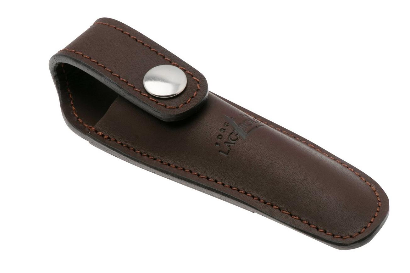 Forge de Laguiole Aubrac LAA2CH Chocolate, lederen riemfoedraal voor 11 cm zakmessen