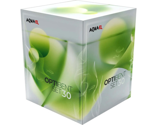 OptiBent 30 zwart aquarium, 29 l met LED-verlichting, verwarming, binnenfilter en bodem, wit glazen nano-aquarium