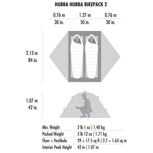 MSR - Hubba Hubba Bikepack 2 - Tente 2 places